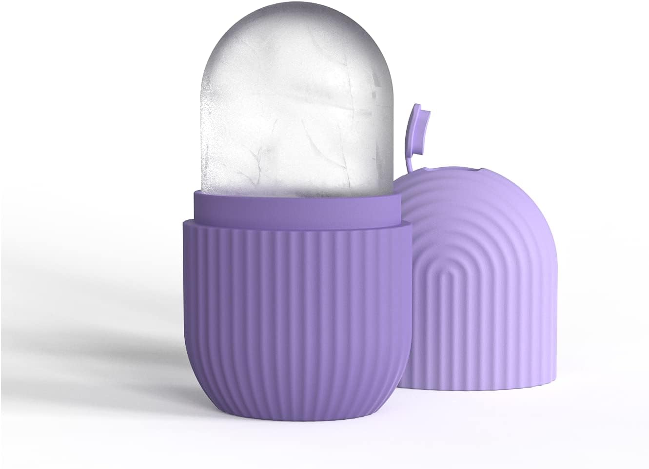 Ice Roller for Face, Ice Cube Facial Roller Massager, Reusable Silicone Face/Neck Ice Mold for Naturally Skin Care, De-Puff Eye Bags, Reduce Migraine Pain