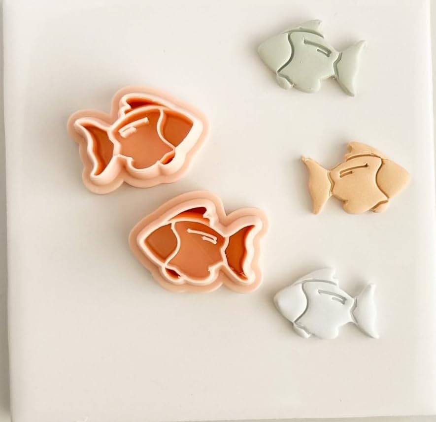 Polymer Clay Earing Cutters, Fish Cutters, Summer Theme, Set of 2pcs, Clay Earing Making Tools, DIY Tools. [Size: Mentioned in Images]-image-20