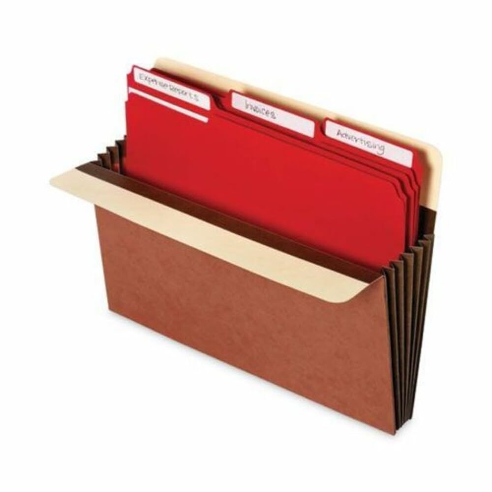 Universal Redrope - Buste Porta Documenti Espandibili, 17,8 cm, formato lettera, marrone, 5 scatole