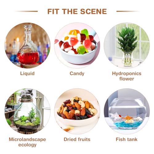 2Pcs Clear Decorative Bottle Sealed Glass Bottle with Cork Lid - Image 3