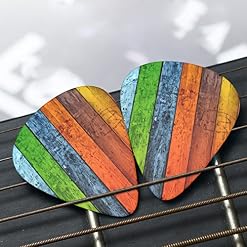 Lot de 12 médiators en bois de couleur pour guitare électrique, acoustique ou basse – Accessoires de guitare de 0,46 mm… - Les Beatles, Paul McCartney, John Lennon, RIngo Starr, George Harrison Lot de 12 médiators en bois de couleur pour guitare électrique, acoustique ou basse - Accessoires de guitare de 0,46 mm… – Image 7
