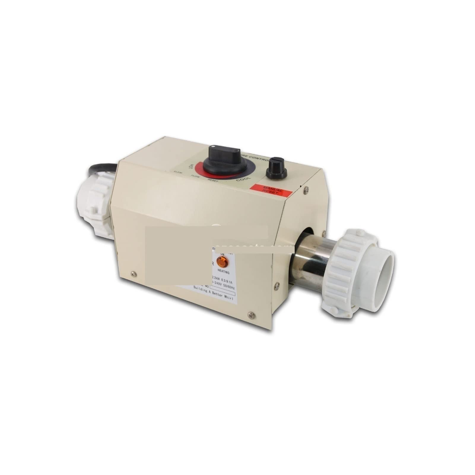 Chauffe-Piscine, 3KW Chauffeur de Piscine en Acier Inoxydable Piste de Piscine Thermostat Thermostat Équipement de Piscine Chauffage de Piscine