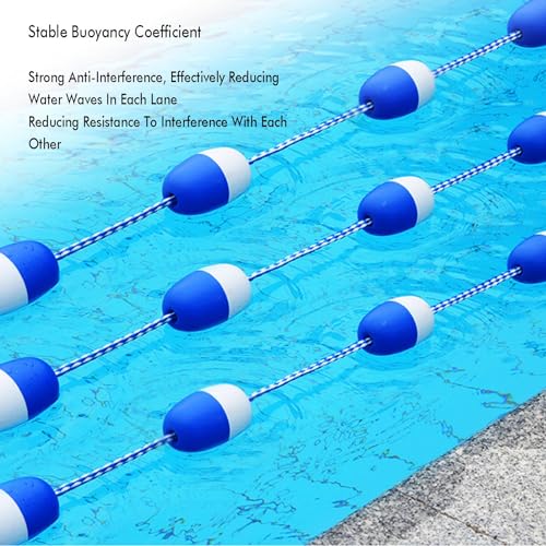 Cuerda con Boyas para Piscina 1m con 2 Boyas Azul y Blanco miniatura 4