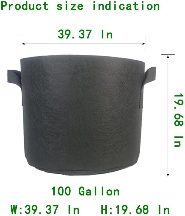 WEIFENG 100 Gallon Grow Bag, Ultra Heavy Duty Fabric Pot with Handles for Giant Trees, Commercial Gardening - Massive Root Zone - Image 2