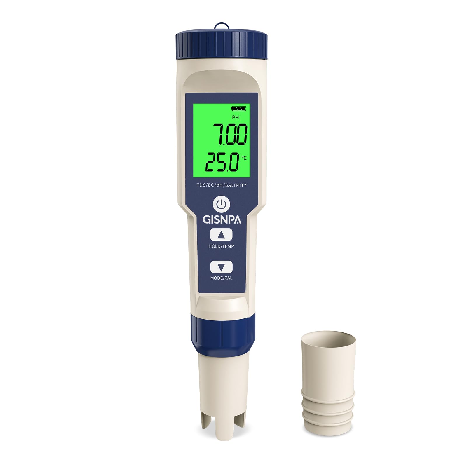 Miernik pH, 5 w 1, miernik pH/TDS/zasolenia/temperatury, wodoodporny tester soli basenowej, rozdzielczość 0,01, tester wody pitnej, hydroponiki, basenu ze słoną wodą, akwarium, stawu rybnego