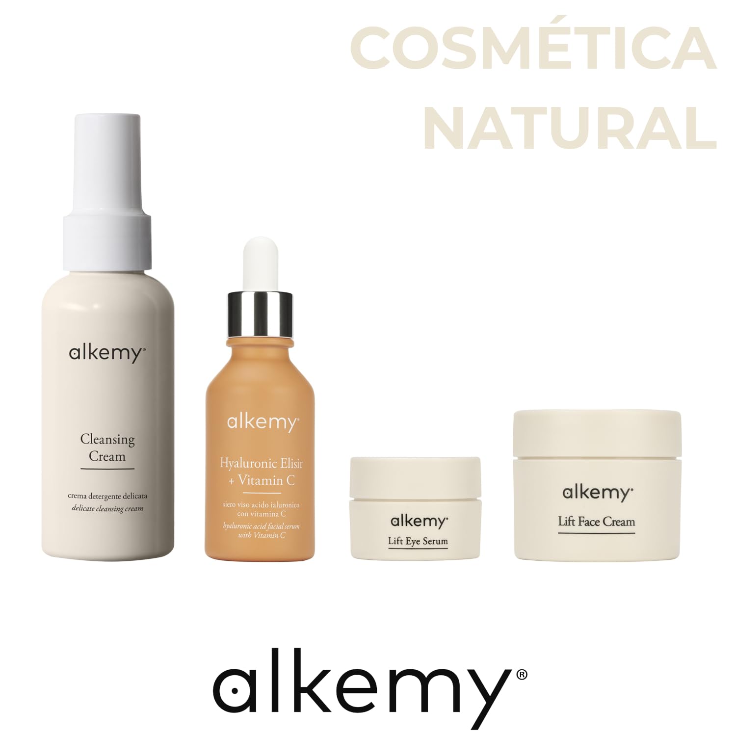 ALKEMY Crema Facial Antiarrugas con Colágeno y Ácido Hialurónico, acción antiedad con efecto lifting, hidratante, reafirmante para todo tipo de piel, Cosmética Natural, Dermatológicamente Testada 50ml