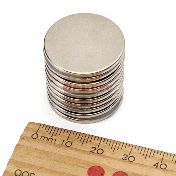 Neodymium Imanes Aimant 20 Pcs 25x5mm Round Rare Earth Sheet Magnets