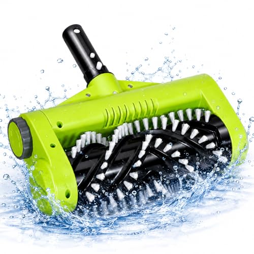 Sepetrel Handheld Electric Pool Brush Head for Cleaning Walls,Portable & Rechargeable Cordless Inground/Above Ground Swimming Pool Scrub Brushes