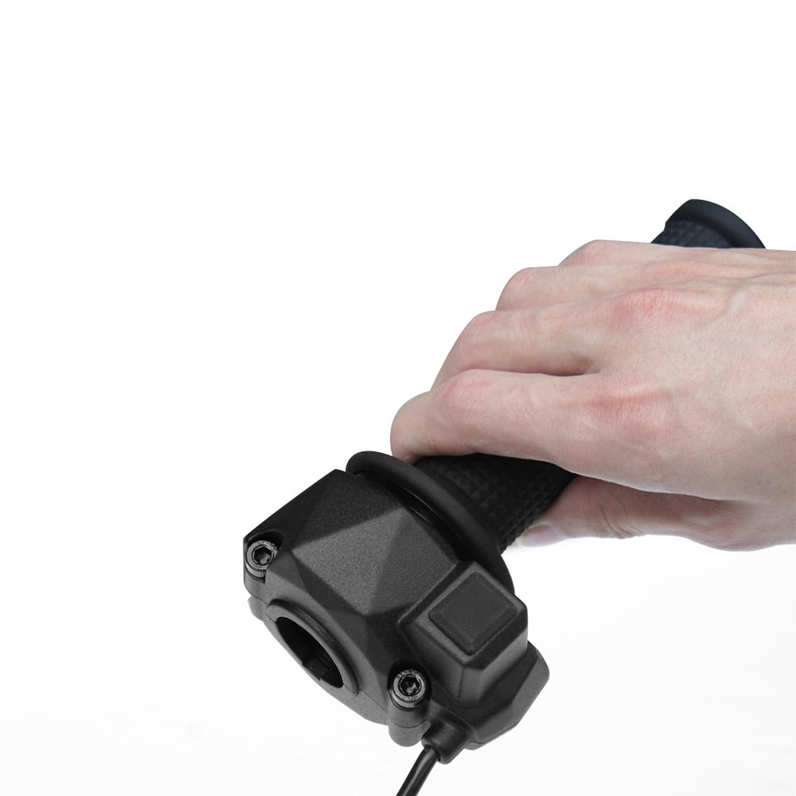 Aggiornato acceleratore per motocicletta con cavo leggero da 1700 mm, adatto per regolatori velocità migliorati E100X terreni accidentati, impugnature per acceleratore con acceleratore