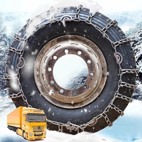 2pc Snow Chains for Semi Trucks Snow Chains for Car Tires Universal Metal Tire Chains for SUV Trucks Pickup Trucks Semi Trucks Van Dually Trucks ATV Light Truck 9mm_9.00-20 9mm 9R22.5