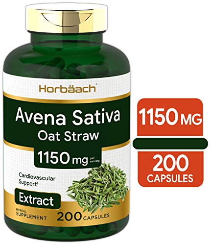 Avena Sativa Extract 1150 mg | 200 Capsules | Oatstraw Extract | Non-GMO, Gluten Free | by Horbaach