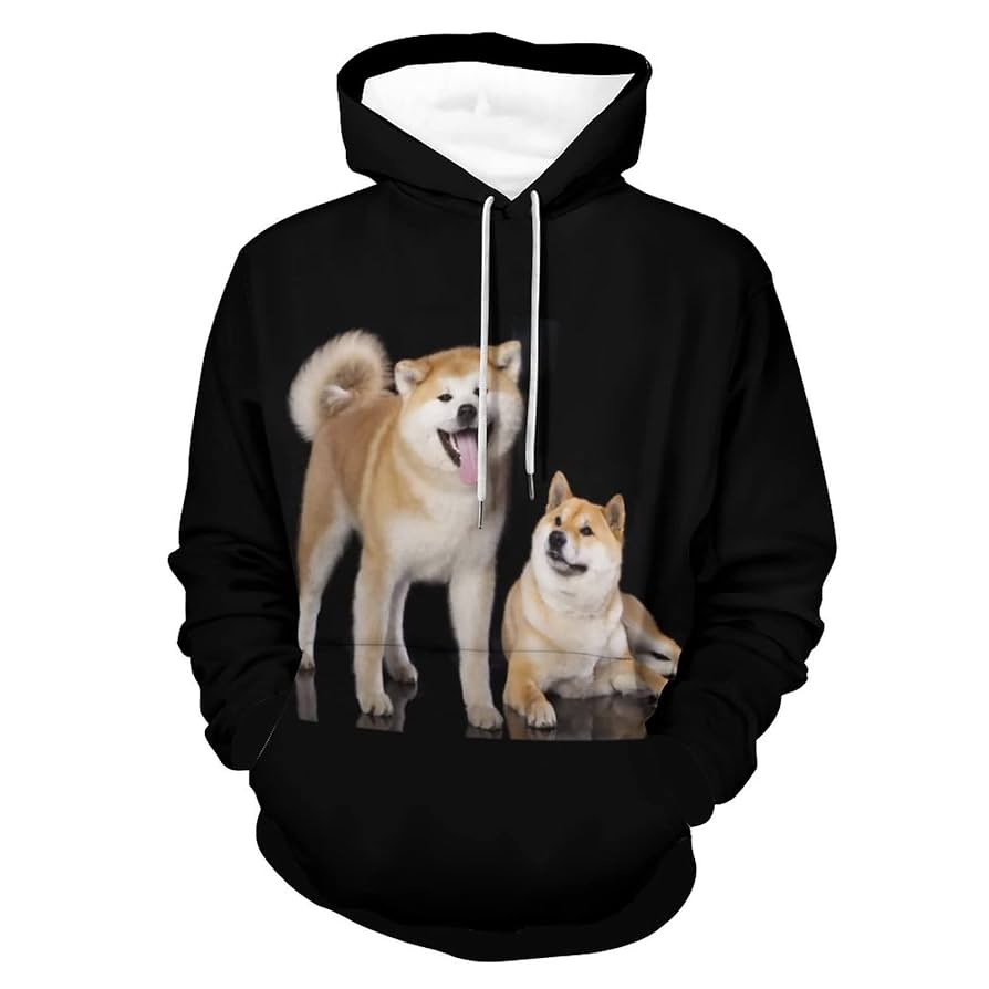 2018年干支ジップパーカー 狼×犬　ゴールド　Mサイズ Amazon.co.jp: パーカー メンズ 柴犬 秋田犬 犬柄 スウェット