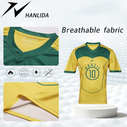 HANLIDA Kids Brazil Fan Jersey