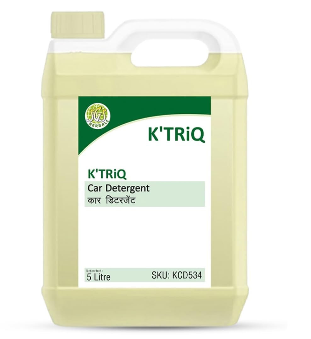 K'TRiQ K-12 Cleaning Chemical Carpet Liquid Detergent, Upholstery Cleaning Liquid for Carpets, Remove Stains & Damp Odors, Non Harsh Chemicals, Clean & Sanitize, Compatible All Machines 5 Litre,