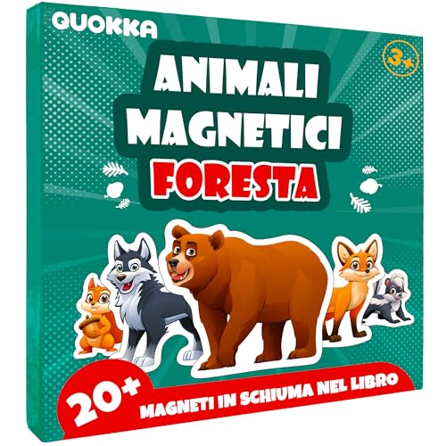 QUOKKA Gioco Magnetico Bambini 2 3 4 Anni – 20+ Pezzi Puzzle Magnetico Foresta – Gioco da Viaggio per Bambini in Aereo – Educativo Giocattoli Regalo dai 1 ai 5 Anni