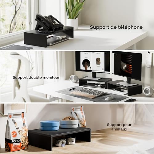 Support d'ordinateur portable noir pour optimiser le télétravail à la maison - 5