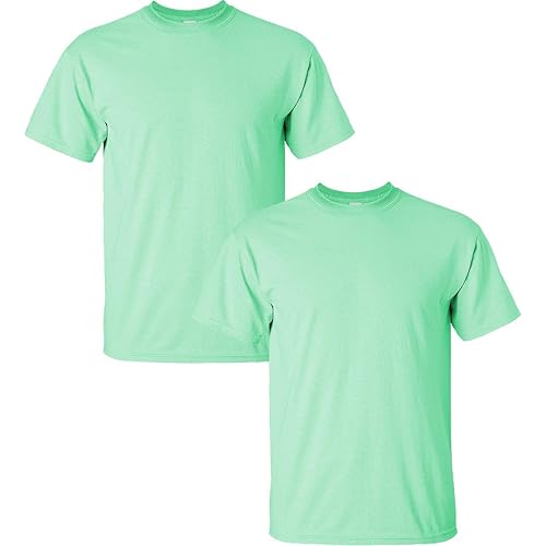 Gildan Men's Ultra Cotton T+Shirt, Style G2000, 2+Pack 2XL+Mint