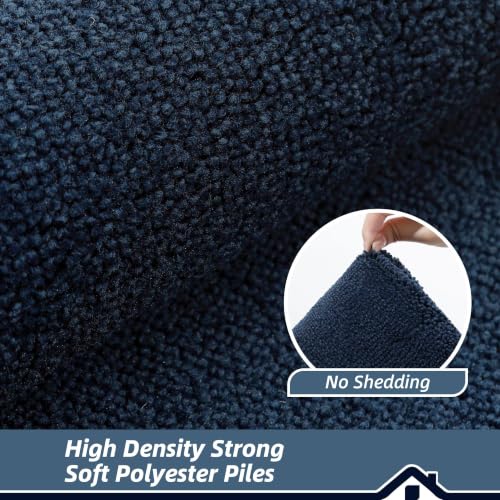 Image of BEQHAUSE Door Mat 32 inch x 48 inch, Non-Slip Door Mats Indoor Washable, Navy Blue