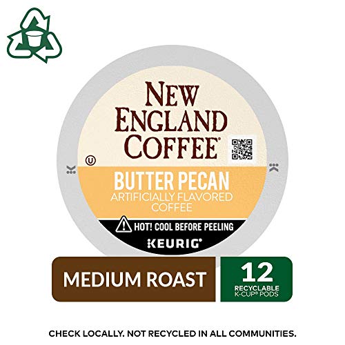 New England Coffee Butter Pecan Medium Roast K Cup Pods 12 Count Box (Pack Of 6) #TOP1