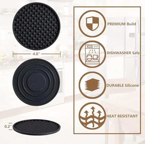 Dessous de verre en silicone de qualité pour protection de table - 6