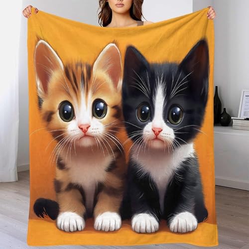 Plaid chaton 3D jeté de canapé microfibre chaud couverture lit - 4
