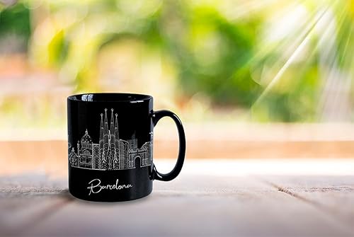 Miniatura 279 de Taza de cerámica Madrid Spain Skyline, taza blanca de recuerdo de Europa de 11 onzas, taza de café personalizada, regalo para cumpleaños, taza