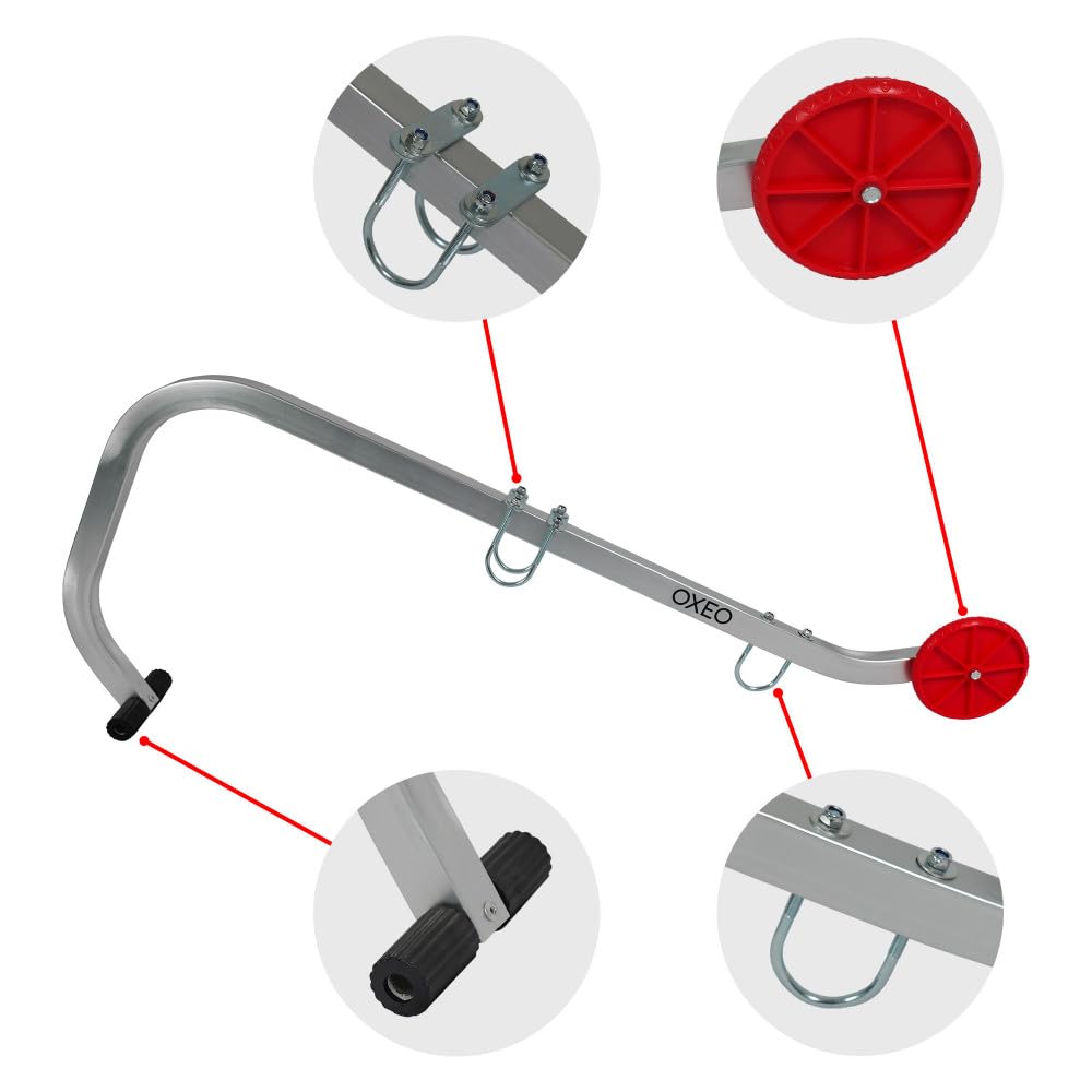 Crochets de faîtage pour échelles - Adaptateur de Toit pour Échelle - Alliage d'aluminium - 150kg max