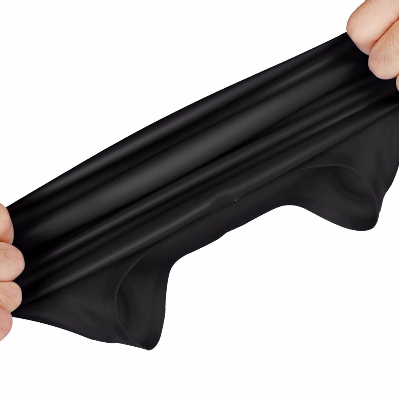 Bonnet de bain en silicone imperméable 3D élastique pour homme et femme - Bonnet de natation pour cheveux longs - Bonnet de bain pour adultes (bleu)
