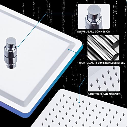 Image of TOSCH Stainless Steel 304 Grade 10X10 High Pressure Square Extra Heavy Rainfall Ultra Slim Ceiling or Wall mount Overhead shower (Without Arm) Chrome Finishing (Series-Super Heavy)