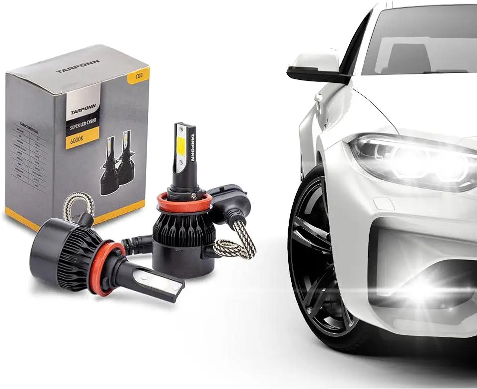 Kit Lampada Super Led Cyber 6000k Tarponn H11 6400 Lumens 36W