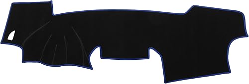 VekAuto Funda protectora para tablero de automóvil, compatible con Toyota RAV4 2001-2012, poliéster negro y azul, protector para consola central