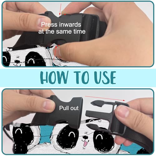 Image of Car Garbage Bag Cute Panda Hanging Canvas Car Trash Bag Waterproof Drawstring Car Back Seat Organizer for Car Back Front Seat Console with Adjustable Buckle