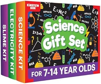 EINSTEIN BOX Science Gift Set 3-in-1 of Slime Kit + Science Kit + Electricity Kit | Gifts for Kids Ages 8,9,10,11,12,13,14 Years | Educational Toys for Boys & Girls| Gift Ideas for Boys & Girls|