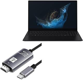 BoxWave Cable Compatible with Samsung Galaxy Book2 Pro (15.6 in) - SmartDisplay Cable - USB Type-C to HDMI (6 ft), USB C/HDMI Cable for Samsung Galaxy Book2 Pro (15.6 in) - Jet Black