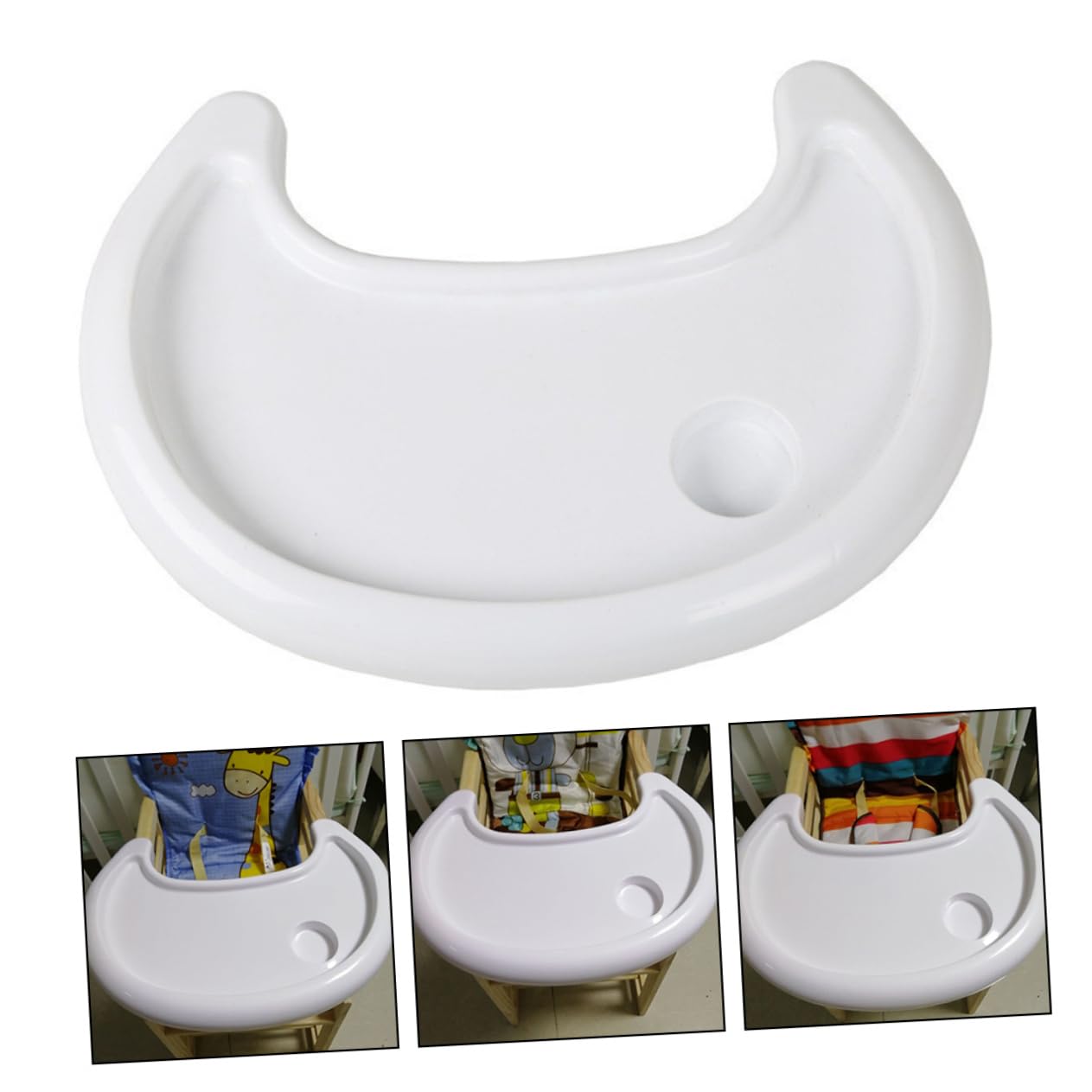 KOMBIUDA Boy Girl Highchair Tray Dining Plate for Boy Girl Fast Eating Washable and Portable