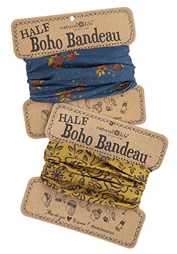 Natural Life Set of 2 Gold & Navy Boho Bandeau