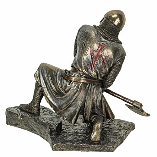 Estatua Veronese Design Templario arrodillado de 6.88 pulg miniatura 7
