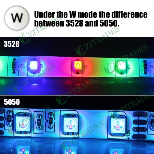 16.4ft/5M 5050 300LED RGB Multi-Color Waterproof(IP-65) SMD Flexible Strip Light Kit with 44 Key IR Remote Controller + 12V 5A Power Supply