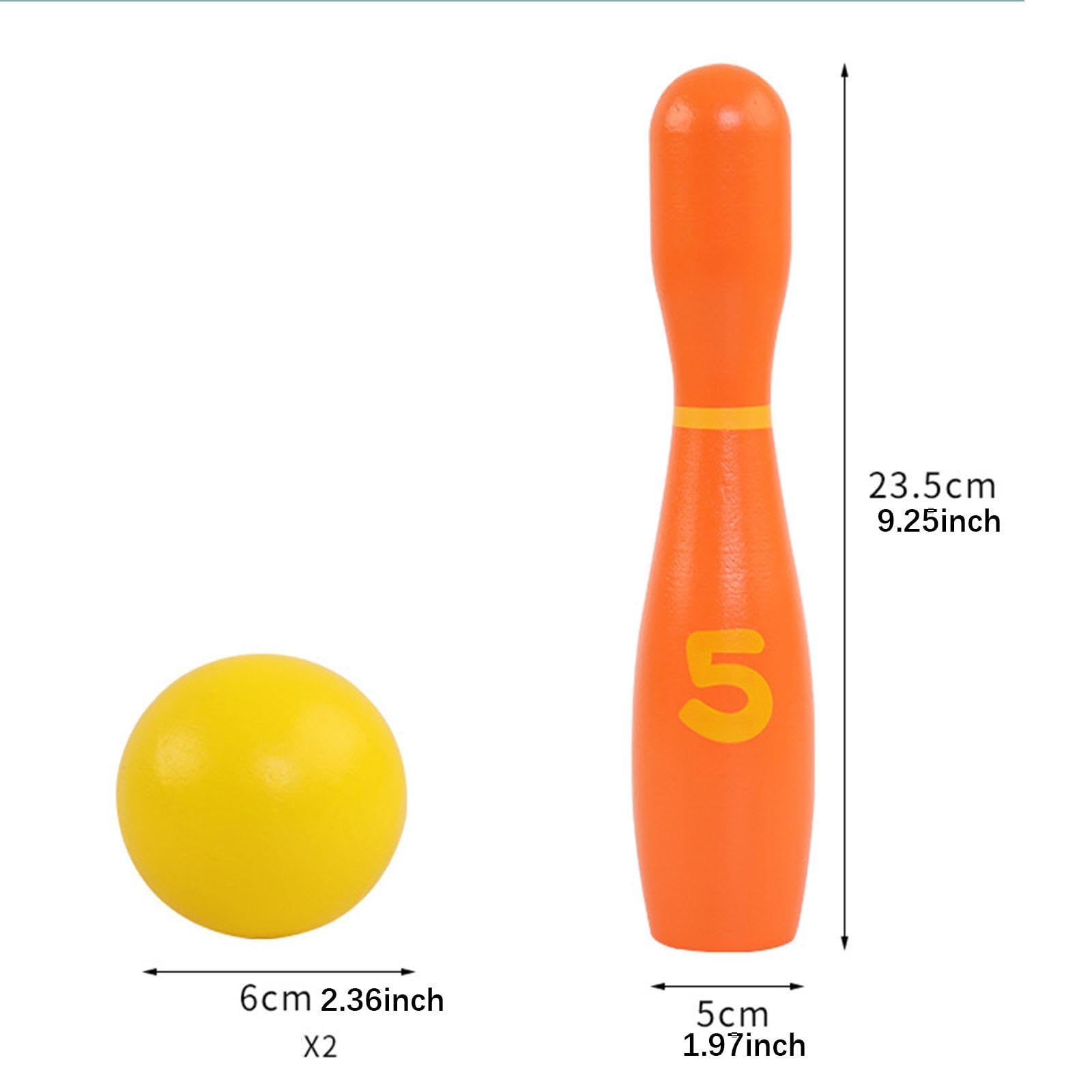 Set da Bowling per Bambini, Set da Bowling in Legno per Lo Sviluppo Precoce, Gioco di attività al Chiuso, Ideale Come Regalo, Giocattolo per La Casa