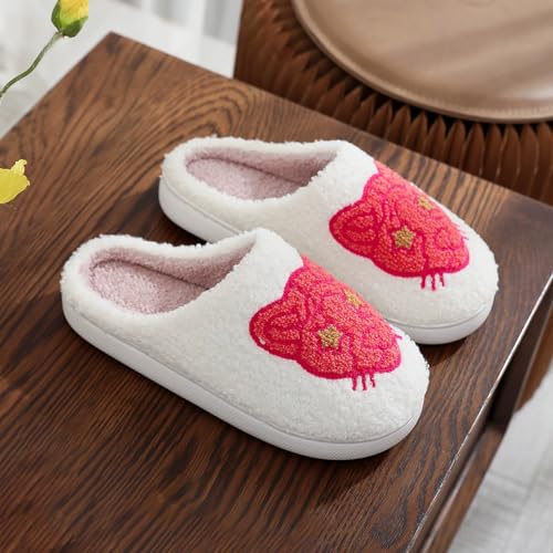 Halloween Slippers for Women Men Fall Ghost Pumpkin Slippers Cute Soft Plush Fuzzy House Slipper Outdoor Indoor Cute Shoes for Family Winter Wear Warm and Comfy Shoes2