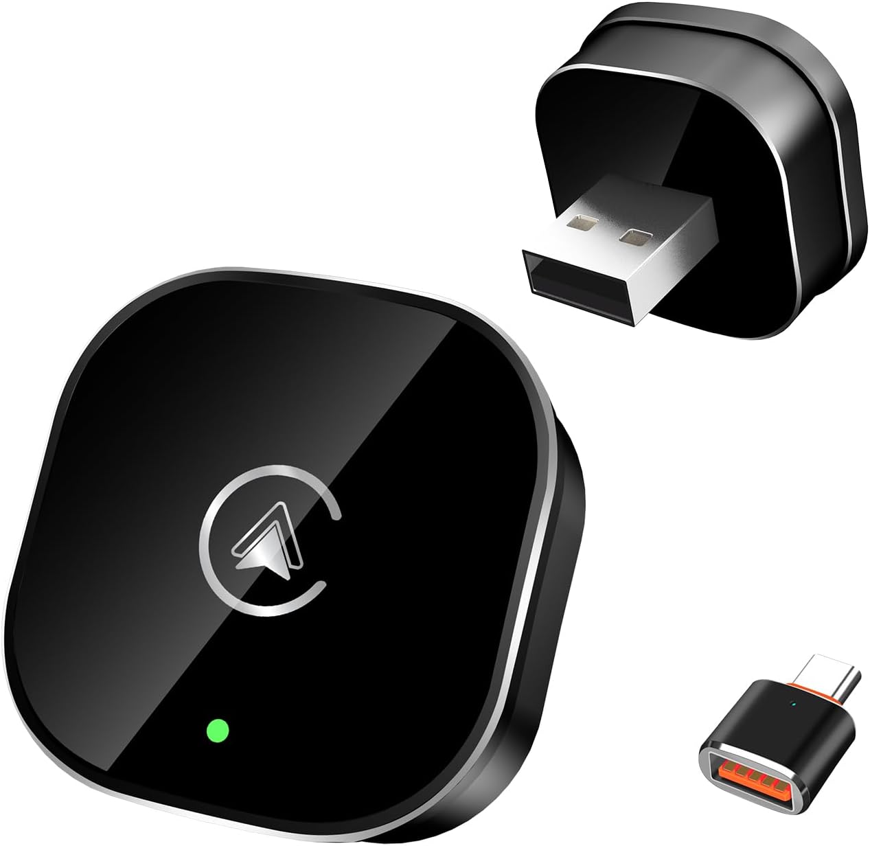 2026 New Wireless CarPlay Adapter for Apple iPhone ＆Android Auto 2 in 1, Mini USB CarPlay Dongle Wired to Wireless, Fast Connection, Compatible with iOS 10+ & Android 11+, Plug and Play
