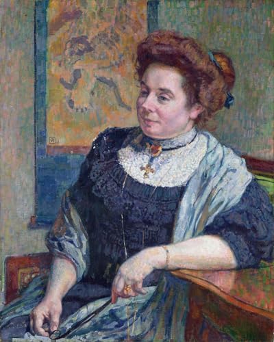 Famoso print sobre lienzo Madame Maurice Denis de Théo Van Rysselberghe para hogar, 60x90cm
