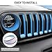 Grille Inserts & Headlight Cover for 2018-2022 Jeep Wrangler JL Sport & Sport S ONLY (Sky Blue)