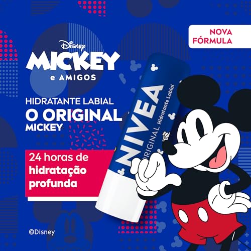 NIVEA Hidratante Labial Original Care 4,8g - Ed. Limitada Disney® - Mickey e Amigos