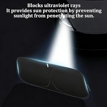 Car Windscreen Sun Shade,Front Windshield Sunshade,Foldable Cover Visor Sunshades,Reflective UV Dust Protector,Keep Your Vehicle Cool,Rear Window Sunshade,145x80cm
