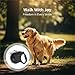 BOSREROY One-Handed Operation Retractable Dog Leash, Classic Black for Walking, Training, One-Button Lock, Portable