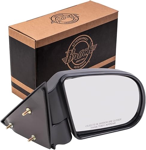 Brock Espejo de repuesto para puerta lateral manual para pasajero, texturizado, compatible con Blazer Hombre Jimmy S10 Pickup Truck Sonoma