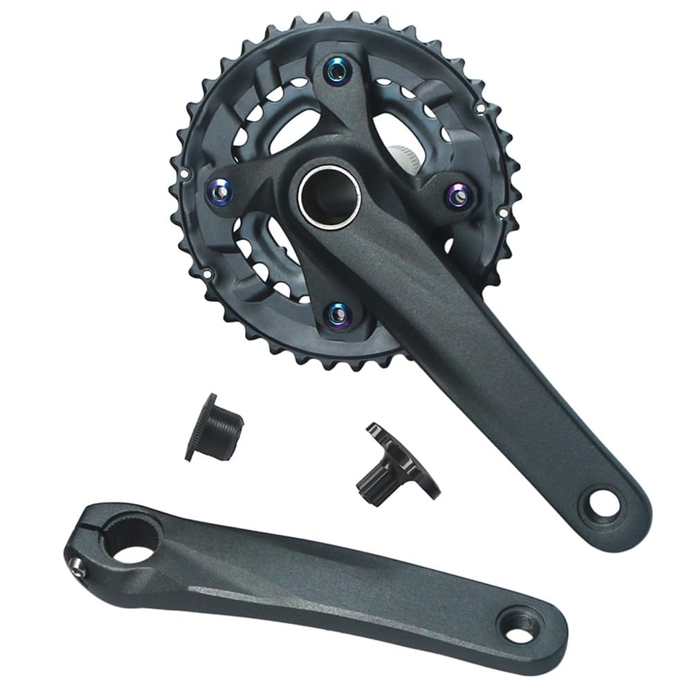 Hollow zintegrowany zestaw korbowy do roweru górskiego rower ze stopu aluminium zestaw korb 64/104BCD 26-36T 28-38T podwójny mechanizm korbowy 170 mm MTB korba