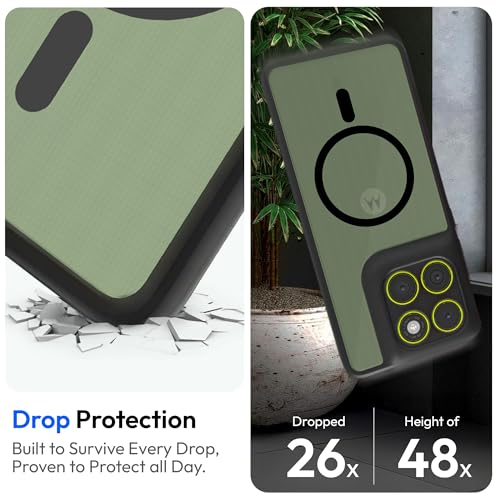 Image of KAPAVER Essential Back Cover Case Compatible with Moto Edge 70 - Magnetic Black (PC+TPU) (Moto Edge 70 - Magnetic Black)