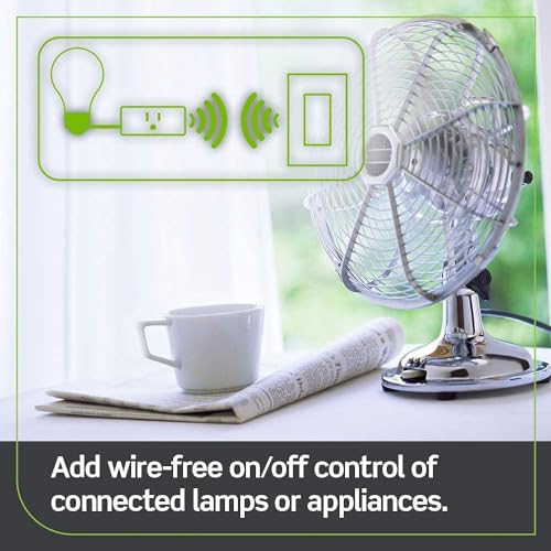 Image of Leviton Decora Smart Switch Anywhere Companion, Add Wire-Free 3-Way /4-Way /5-Way On /Off Control to Decora Smart Wi-Fi Switches, DAWSC-1RW, White